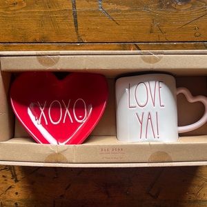 Rae Dunn Valentine’s Day, 6” plate, and mug set